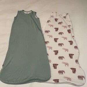 Kyte Baby Sleep Sacks - Green and Animal Print